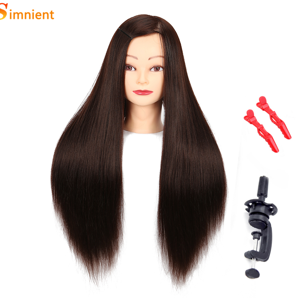 70cm Long Doll Head For Hairstyles Mannequin Head With 100% Synthetic Long Hair Training Head For Braid Hairdressing With: PURPLE