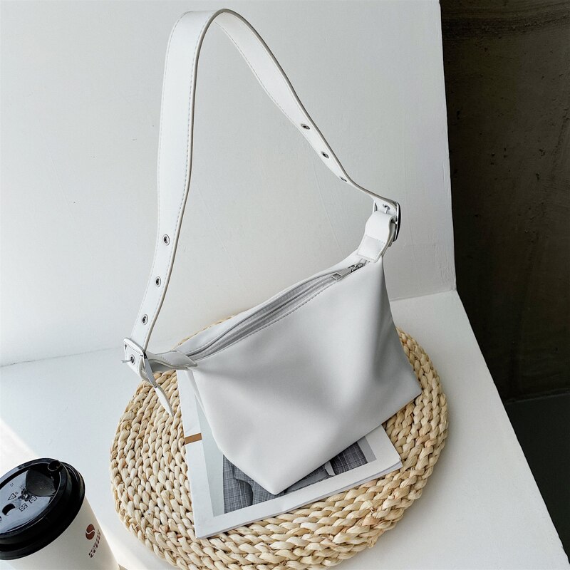 NOVEDAD DE VERANO , bolso de mujer a la , bolso de mensajero informal, bolso de mujer, bolso de hombro ancho, bolso de mujer: Blanco