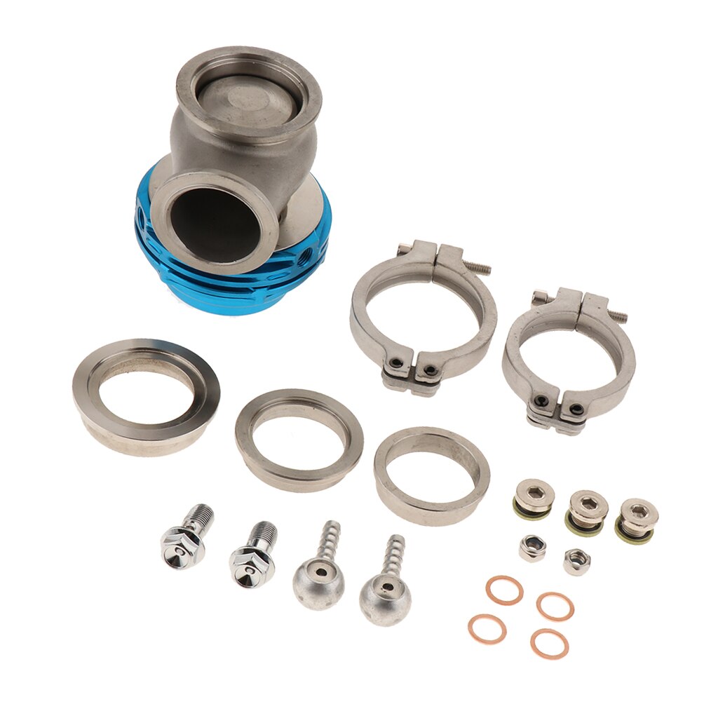 1 Set 38mm Car External Wastegate Aluminum Top Steel V-band External Waste Gate For Supercharge Turbo Manifold Car Accessories