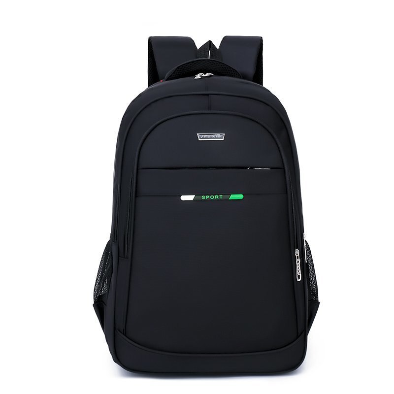 Large Capacity Men Backpack for Laptop 15.6 Inch Nylon Waterproof College Students High School Back Pack Male Black: Green