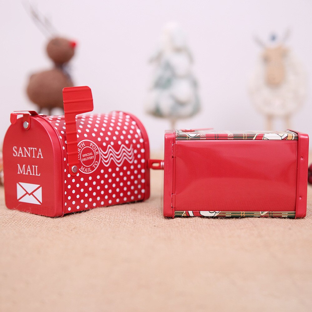 Ambachtelijke Ijzer Opbergdoos Organizer Blikken Doos Mailbox Kerst Ornament Decoratie Supply Kerst Snoep Geschenkdoos