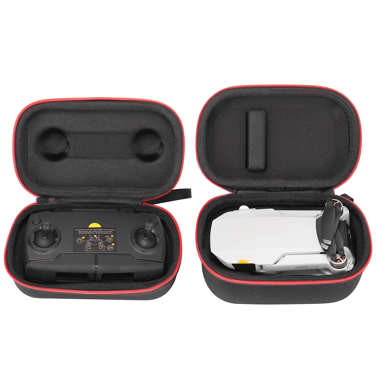 2 em 1 portátil hardshell drone & caso saco de armazenamento remoto caso anti-esmagamento para dji mavic mini acessórios de viagem de proteção