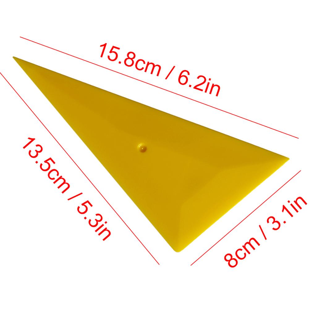 10PCS Yellow Triangle Vinyl Film Wrapping Go Corner Squeegee Scraper Auto Window Tint Tool Carbon Fiber Vinyl Car Wrap Tool A05S