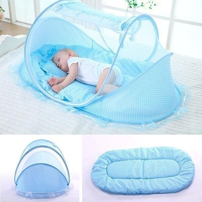 3 pz/set portatile tipo comodo bambini Pad con zanzariera sigillata bambini neonato letto Dot cerniera baldacchino zanzariera