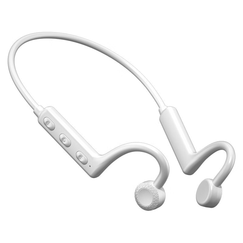 Knochenleitung Bluetooth Kopfhörer Drahtlose Bluetooth Headset HIFI Audio Nicht-in-Ohr Sport Wasserdichte Musik Kopfhörer: WHITE