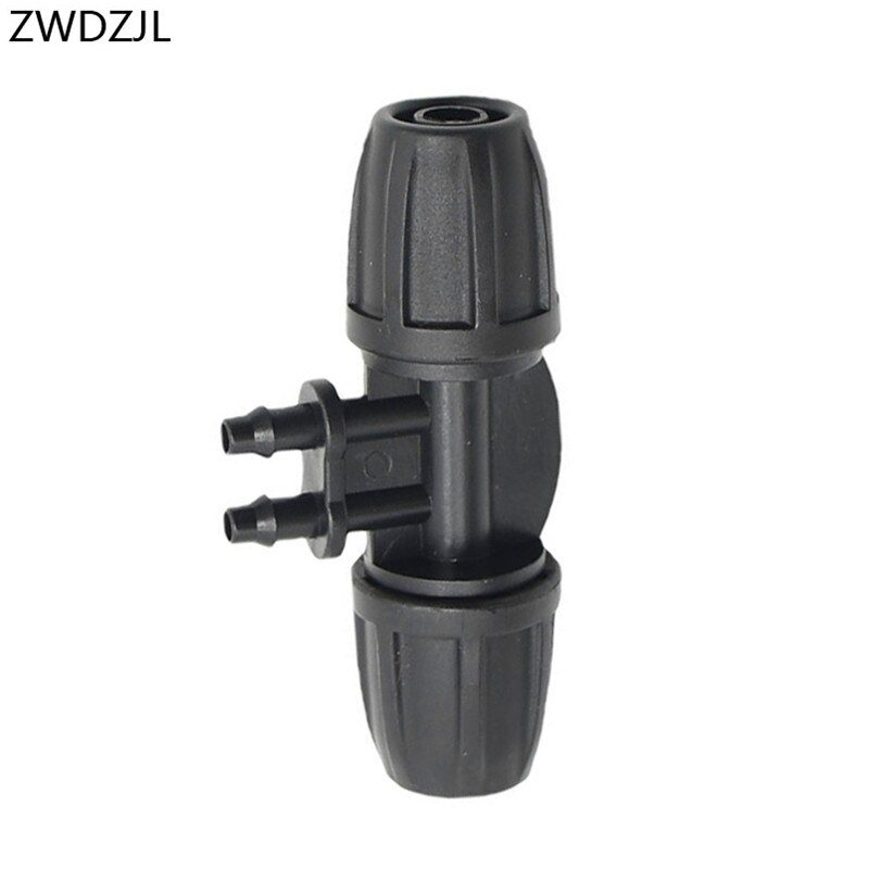 Manguera de riego camisetas 8/11 A LA 4/7 separador de agua púas 1/4 "conector 4 Forma de manguera de jardín manguera de manguera conector de 3/8" 2 uds