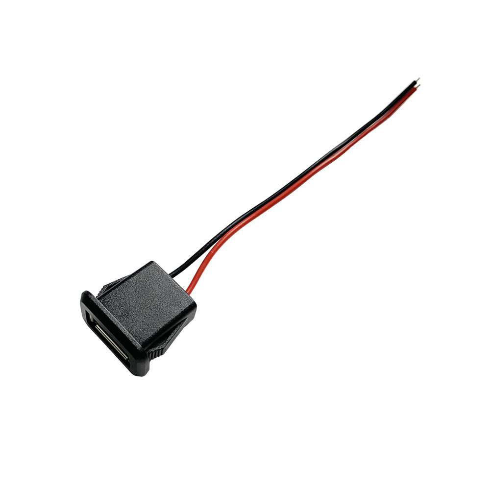 1~10pcs 2 Pin 4 Pin USB 2.0 Female Power Jack 2P 4P USB 2.0 Charging Port Connector Data Interface with Cable USB Charger Socket: Dark Grey / Under 5Pcs