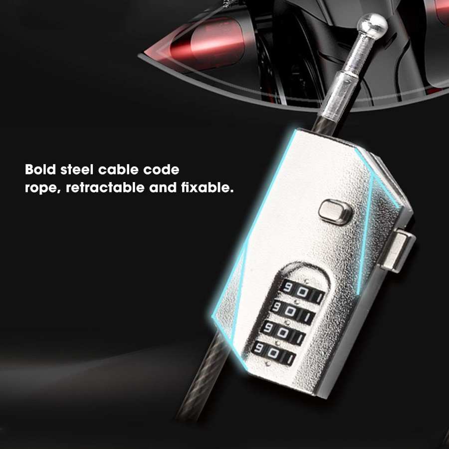 smart lock Security Lock Retractable Wire Rope Password Padlock for Luggage Baby Carriage Bicycle anti theft lock