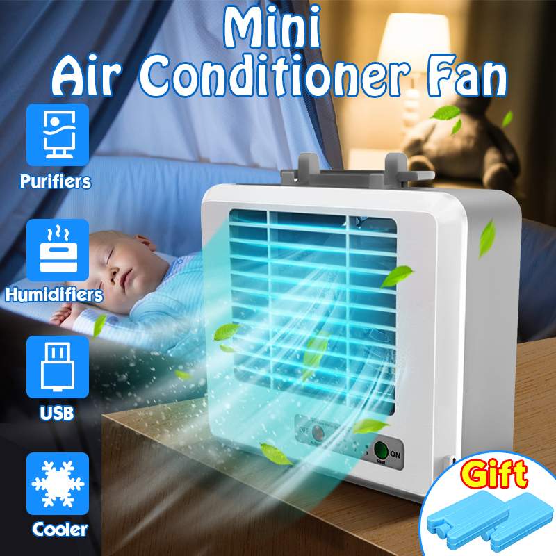 Usb Draagbare Airconditioner Airconditioning Luchtbevochtiger Purifier Persoonlijke Arctics Lucht Koeler Koelventilator Voor Thuis Bureau