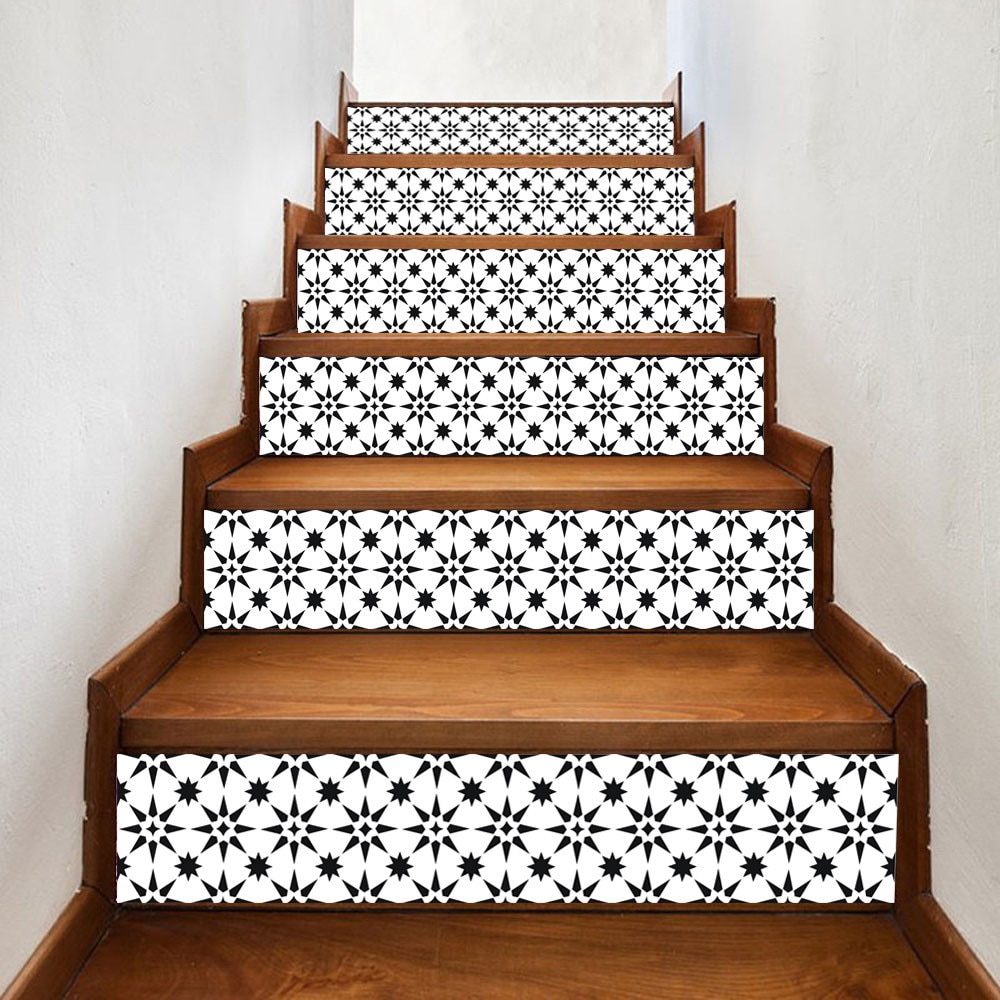 Trap Sticker 6 Stuks Trap Trap Riser Floor Sticker Diy Muurtattoo Trappen Decal Stickers Escalier