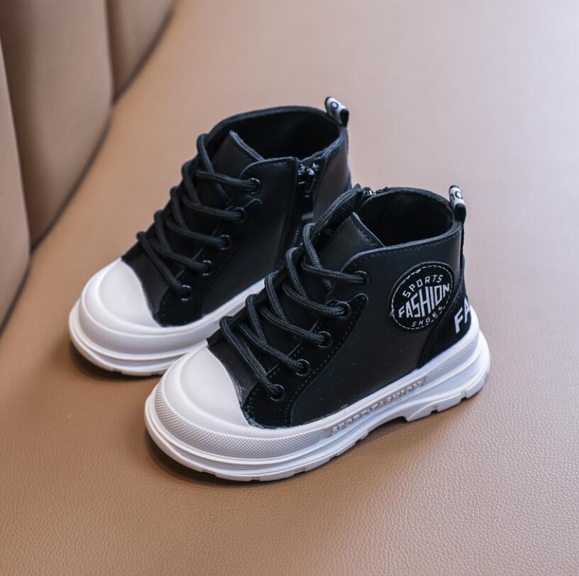 herbst Winter freundlicher Schuhe Mikrofaser Leder Jungen Mädchen Martin Stiefel Weiche Nicht-Unterhose Postleitzahl Warme Plüsch freundlicher stiefel