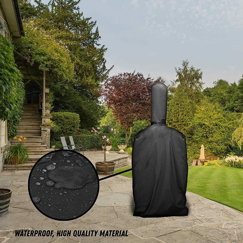 Outdoor Pizza Oven Cover Bread Oven BBQ Rain Dust Protector Cover Black Oxford Cloth Garden Grill Covers Heavy Duty 165x45x65cm