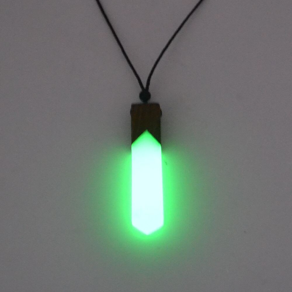 Mode Ketting, Hout Hars Combinatie, "Lichtgevende Sieraden In Het Donker Na Lichtabsorptie", Voor Mannen En Vrouwen: A2008611