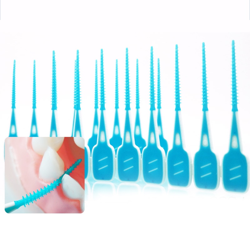 16pcs Adults Interdental Brushes Clean Between Teeth Floss Brushes Toothpick ToothBrush Dental Oral Care Tool Soft Silicone
