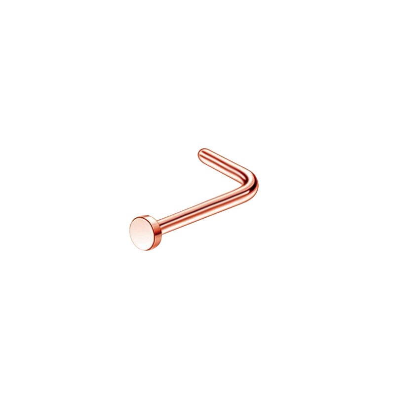 1 ud. Tornillo curvo clavijas de la nariz oro rosa anillos de la nariz Piercing del cuerpo joyería pendientes pequeños para las mujeres Gilrs Piercings de la nariz: style 5