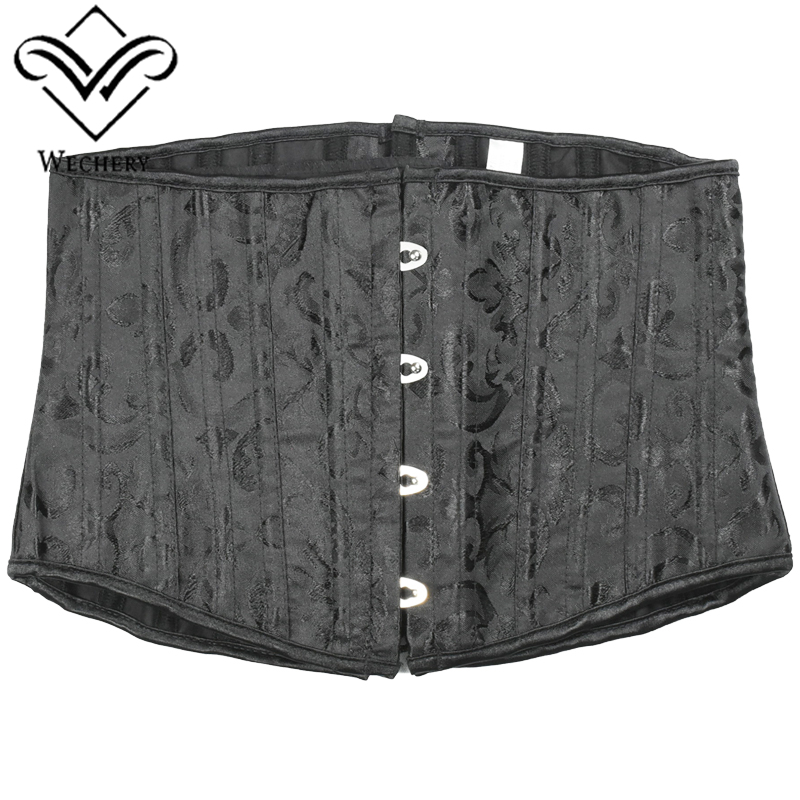 Corsé debajo del busto blanco y negro para mujer, cinturón de talla grande, fajas cortas deshuesadas de acero, moldeadores de cintura adelgazantes, corpiño de ropa gótica
