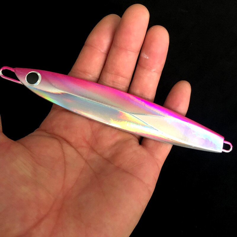 Battlebass 1 Stks/partij 40G 60G 80G Mes Jigging Metalen Lepel Vib Kunstmatige Aas Boot Vissen lokt Lood Vissen Lokken: Pink / 40g