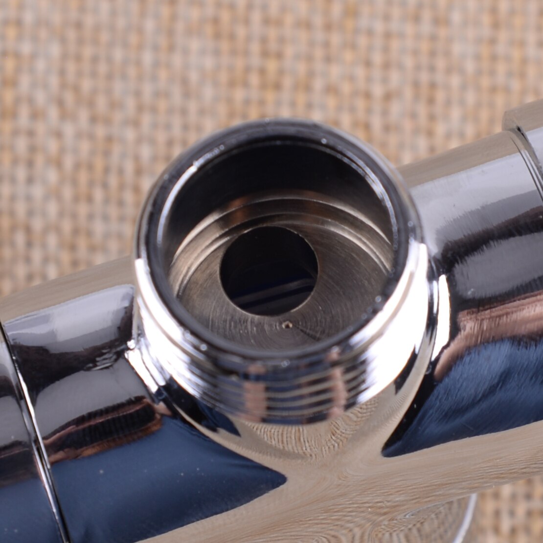 Chrome Handheld Shower Head Bath Tap Switch Outlet 3 way Diverter T Valve Brass Ergonomic