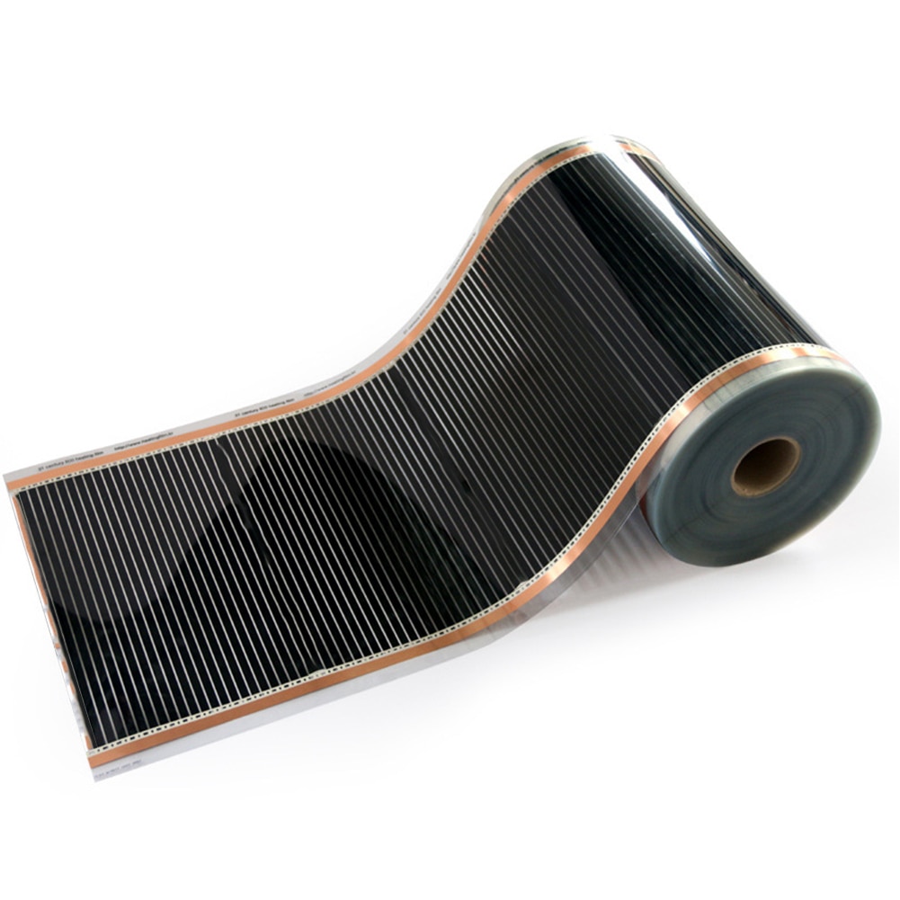 Pads Infrarood Onderdelen Home Duurzaam Elektrische Verwarming Film Carbon Fiber Folie Mat Vloerverwarming 220W Warm Mute Zwart