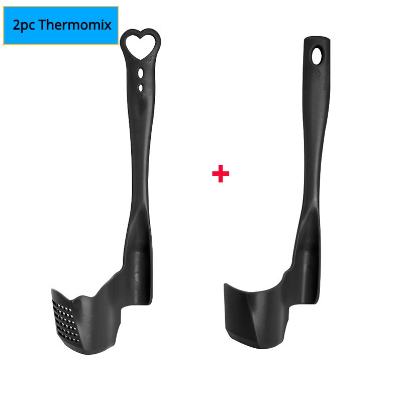 Thermomix TM6/TM5/TM31, spatule rotative pour mélanger la cuisine, retirer les portions, robot culinaire, 2 pièces: Black 01-02