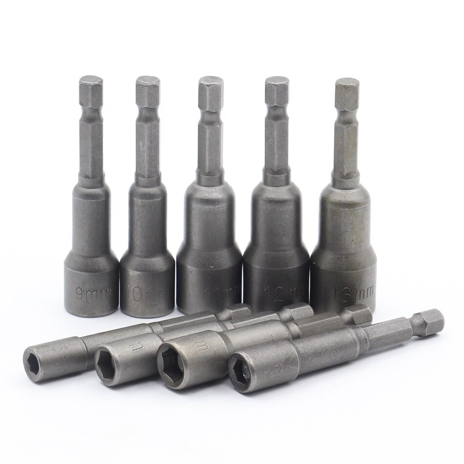 4/1 inch 6.3mm impact Socket Magnetic Nut Screwdriver hex key set Drill Bit Adapter for Power Drills Impact Drivers Socket kit
