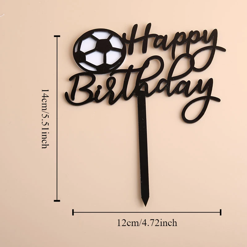 Akryl dreng fodbold sport tema tillykke med fødselsdagen kage topper tegneserie børn fodbold fødselsdag kage dekoration fest forsyninger: Fodboldhb
