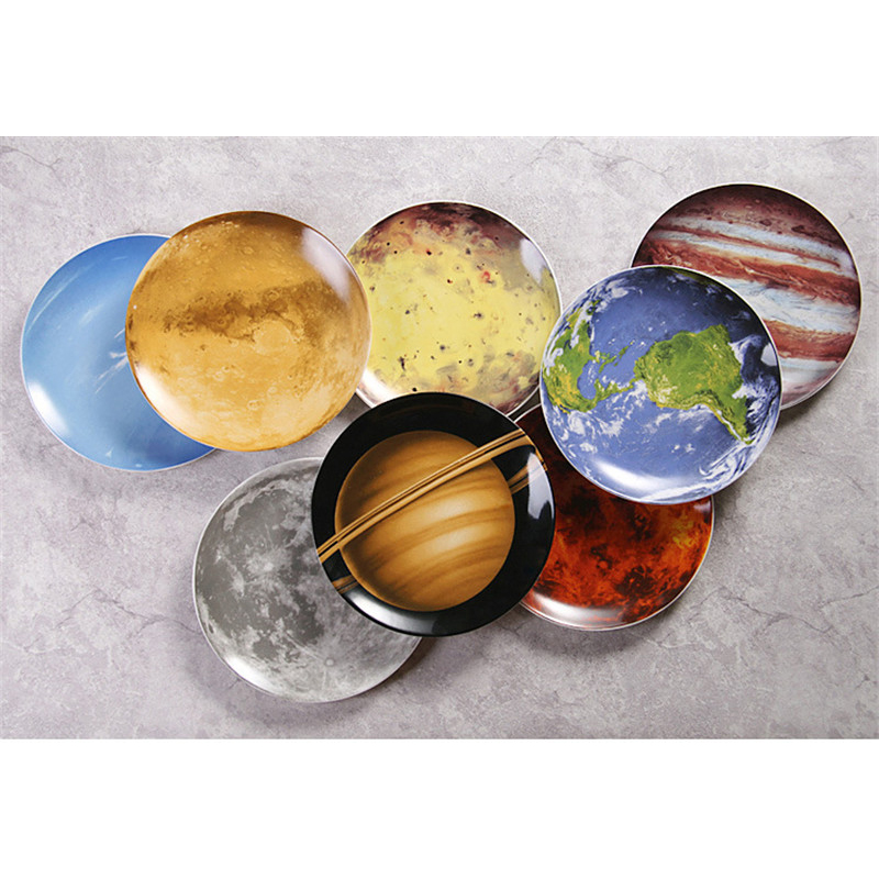 6/7/8 Inch Planetaire PlateDish Space Universe Serie Planeet Decoratieve Opknoping Plaat Creatieve Huis Muur Decor Items