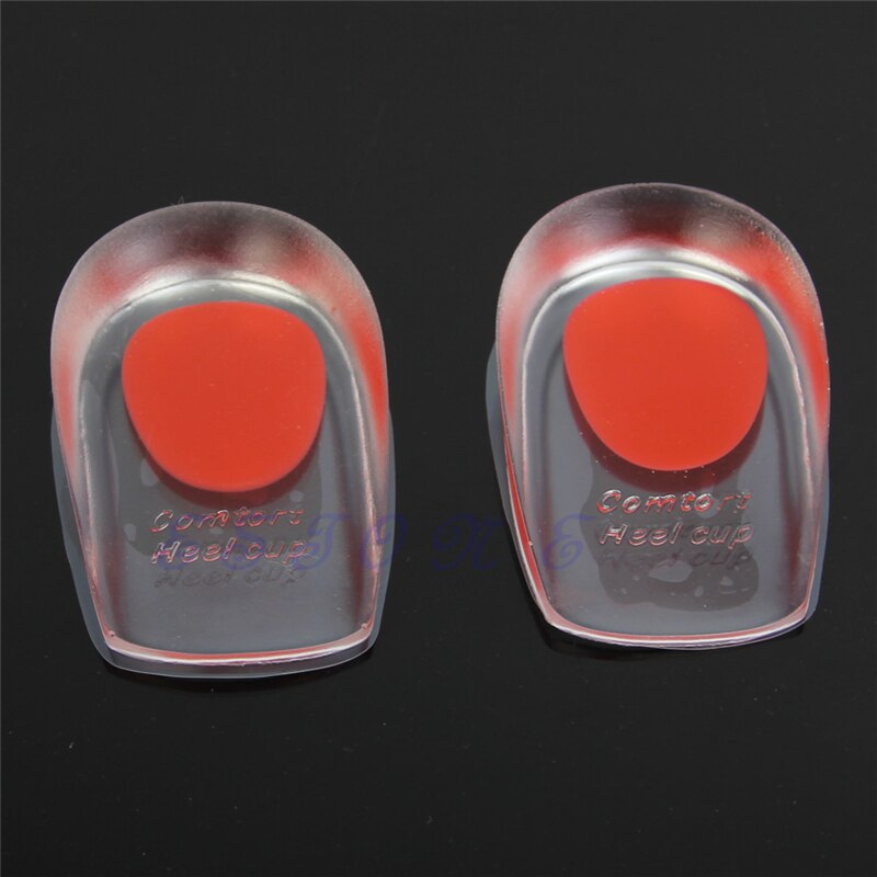 Inserta el talón para aliviar el dolor, zapatos de silicona, almohadillas de Gel, cojín, copa de talón, plantillas masajeadoras, azul, mujer, rojo, cómoda, nueva