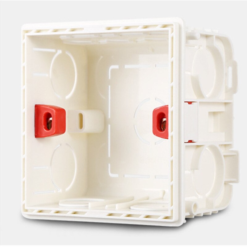 Atlectric Mounting Box Cassette Switch Socket Junction Box Hidden Concealed Internal Mounting Box Type 86 White Red Blue Box: B