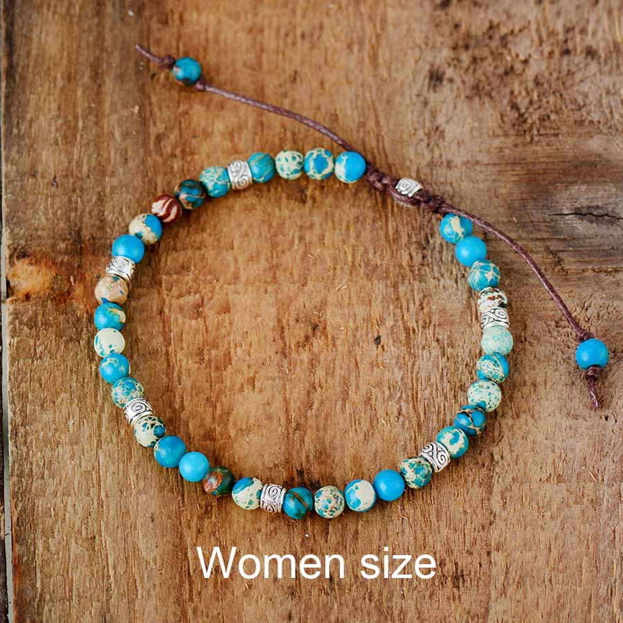 Premium Kralen Armbanden Steen Japser Fancy Vriendschap Armbanden Liefhebbers Koppels Yoga Armband Sieraden: Turquoise Women