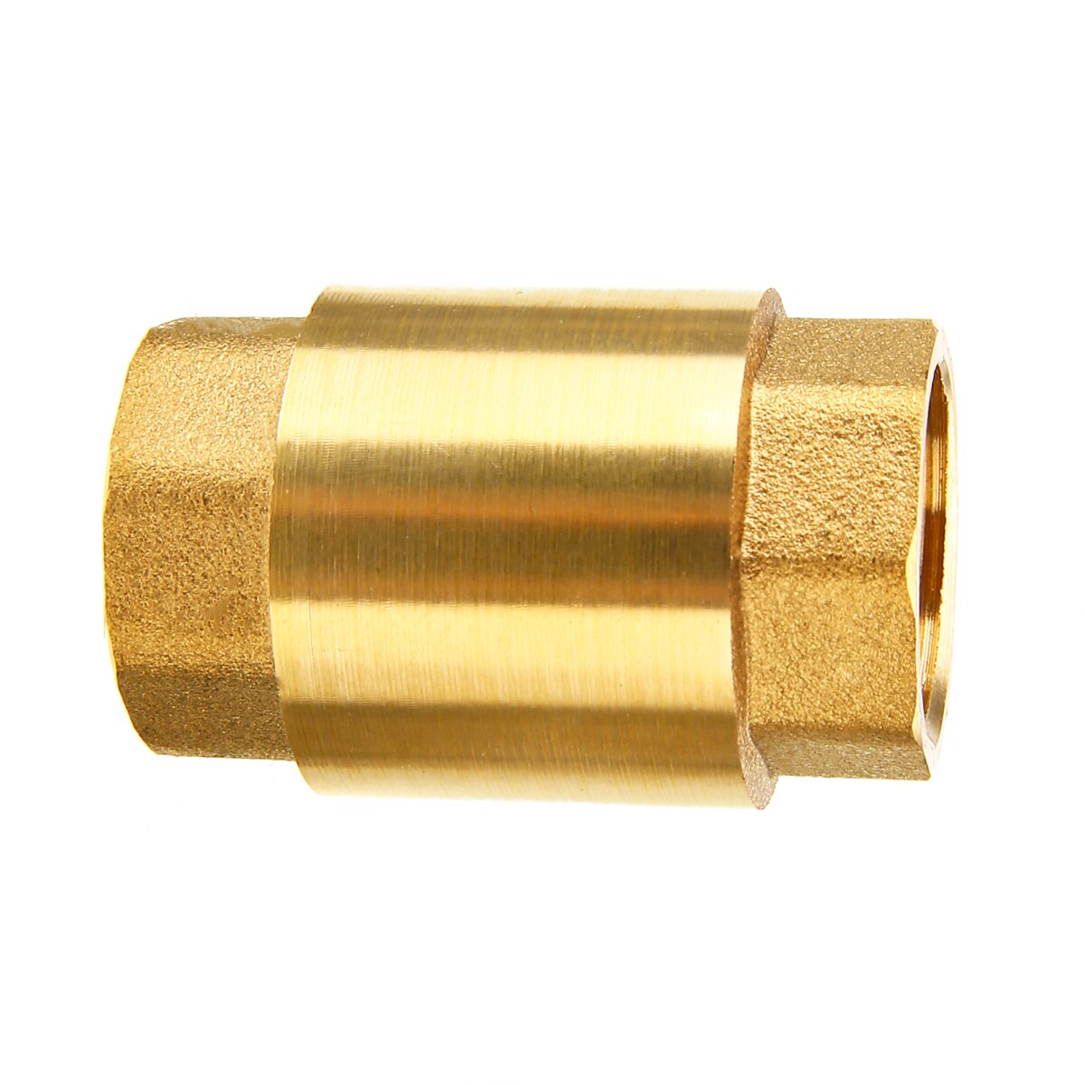 1pc 1/2'' NPT Brass Thread In-Line Spring Check Valve 200WOG