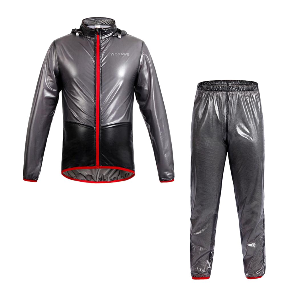 Adult Outdoor Waterproof Riding Cycling Bike Rain Suit Jackets Pants Set