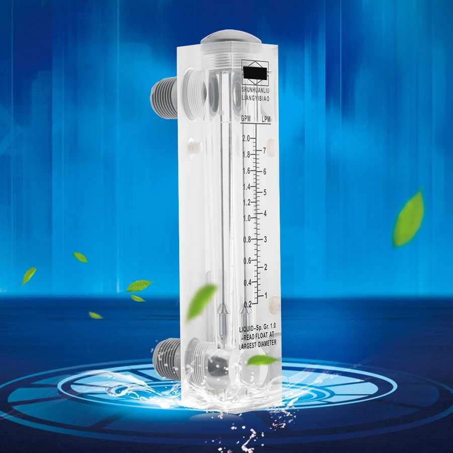 Panel Type Glass Liquid Flowmetre Water Flow Measuring Meter 0.2-2GPM/1-7LPM Water Testing Meter Tube