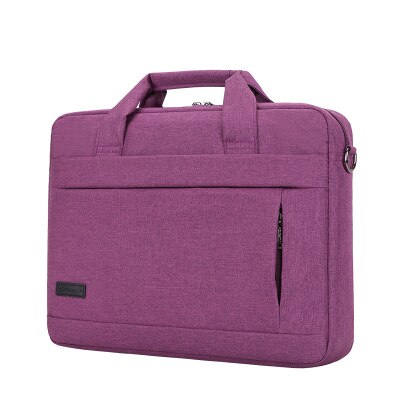 SHUJIN Grote Capaciteit Laptop Handtas Voor Mannen Vrouwen Reizen Aktetas Bussiness Notebook Tassen 14 15 Inch Macbook Pro PC: purple 14inch