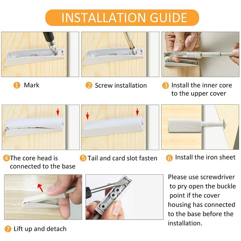 Push Latches for Cabinet 4 Pack Recessed Cabinet Push Open Latch Push Press Latch for Drawer Push Release Latch