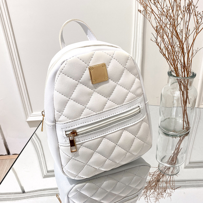 Mochila de ocio para mujer, mochilas pequeñas de PU para niñas, bolso de hombro con cremallera, mochila para mujer, Mini mochila escolar, bolsa de viaje: Negro