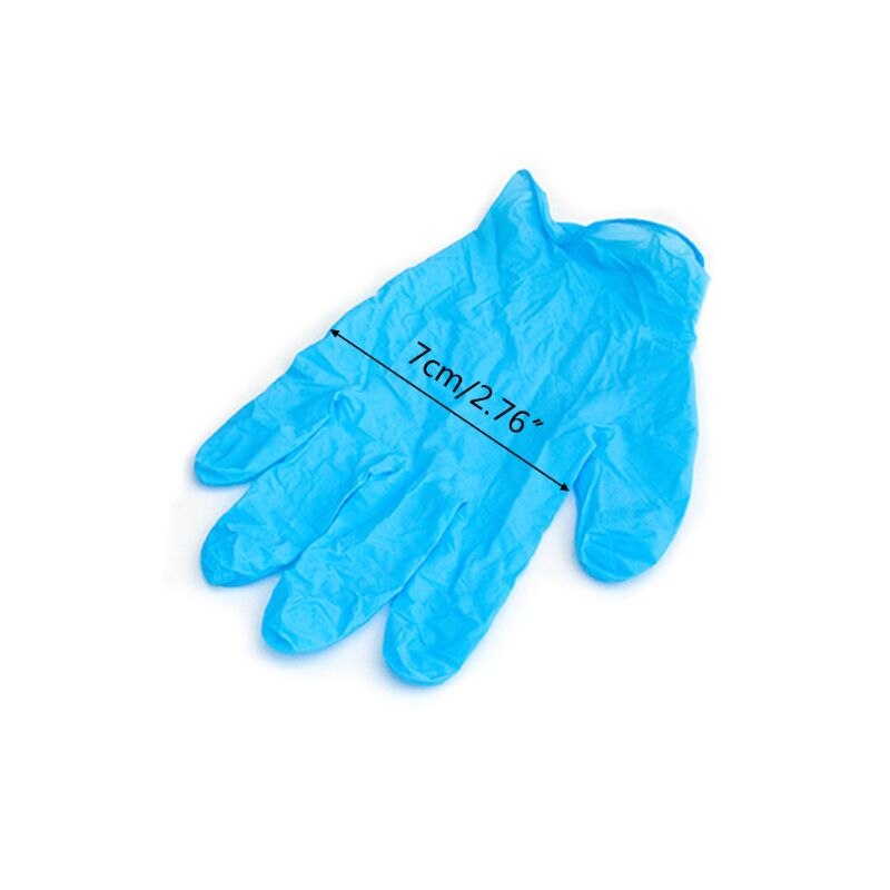 20pcs Children Nitrile Gloves Rip Resistant Disposable Gloves Safety Gloves M76C
