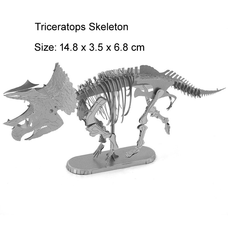 Jurassic Park 3D Metal Puzzle dinosaur Skeleton Tyrannosaurus Rex model KITS Assemble Jigsaw Puzzle Toys For Children
