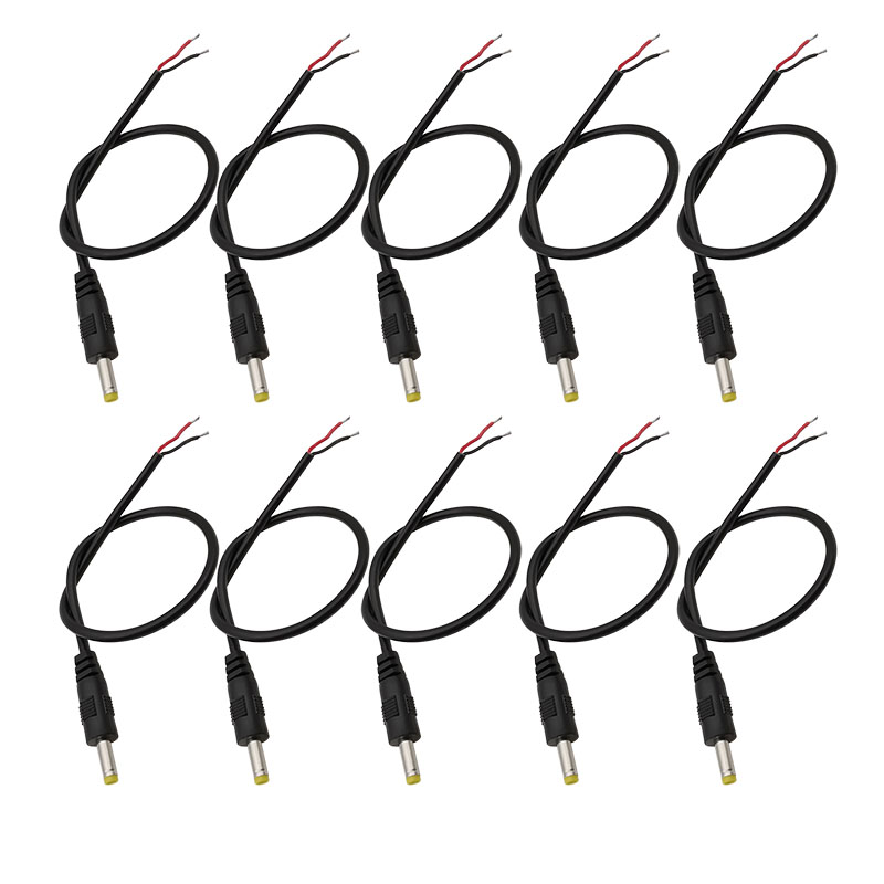 Dc-förlängningskabel 4.0 x 1.7mm dc-ström hane/hona jack uttag kabel adapter kontakt för cctv-kamera led-remsa ljus: Elfenben