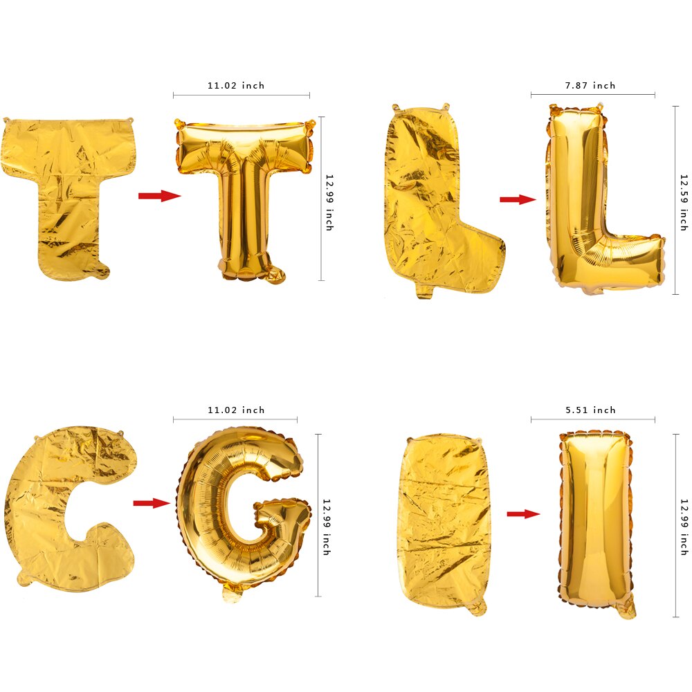 Congratulations Balloons Banner Foil Balloons Letters Balloons Alphabet Letters Perfect Party Decoration Supplies 15pcs in Set