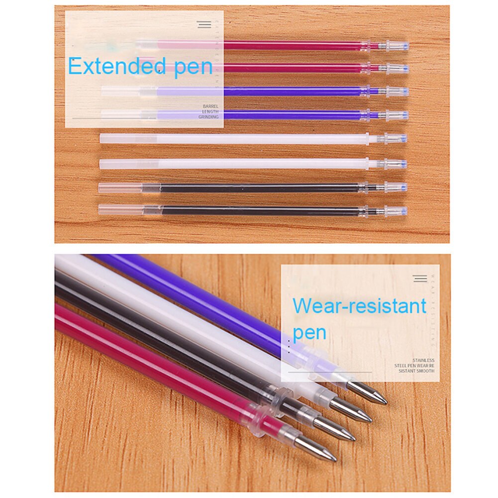 Refills læder 100 stk heat erase pen refills høj temperatur forsvinden pen beklædningsgenstand dash markør  dc156