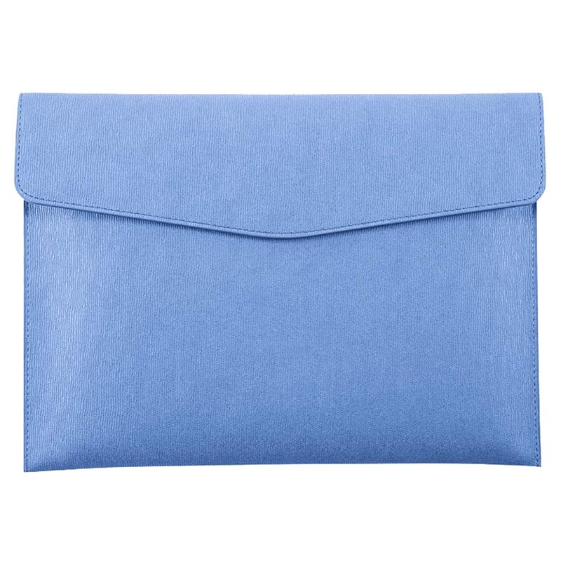 Pu Lederen A4 Bestandsmap Document Houder Waterdicht Portfolio Envelop Map Case Met Snap Sluiting: Blauw
