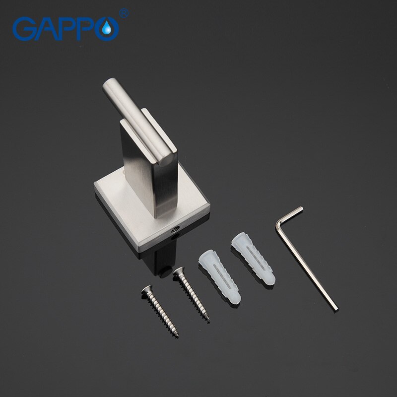 GAPPO Wall Mount Robe Haken Rvs Muur Coat Kleding Haken Handdoek Hanger Badkamer Accessoires Handdoek Houders Bad