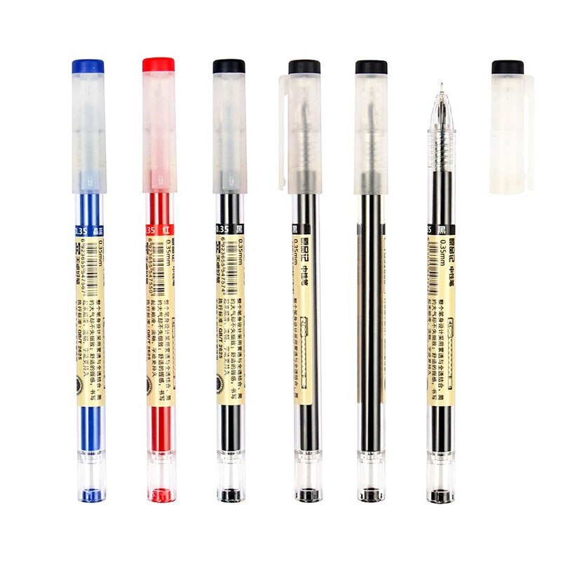 3 Pcs/lot MUJI stylo japonais Gel stylo 0.35mm noir bleu rouge encre stylo fabricant stylo école bureau étudiant examen écriture papeterie approvisionnement