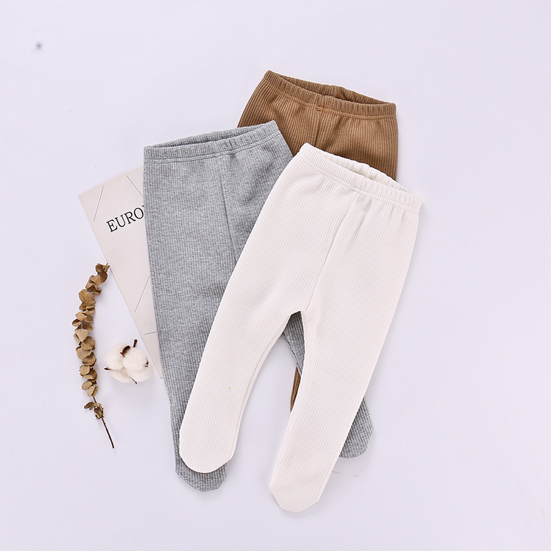 Autumn And Winter Infant Bottoming Pants Pit Strips Plush Cotton Even Feet All Kinds Of Elastic Pantyhose For Boys And girl