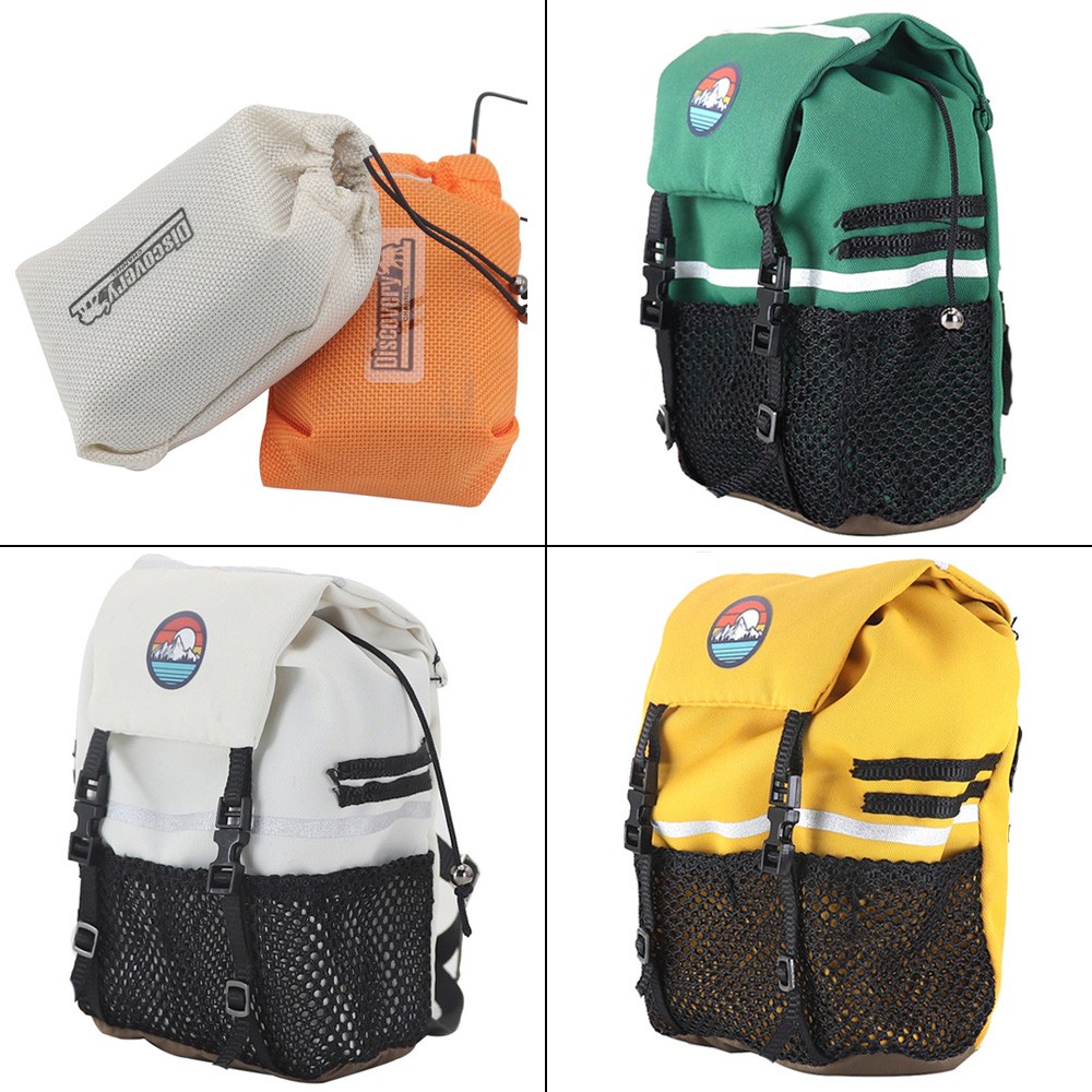 Mochila de simulación, bolsa de almacenamiento de pala, bolsa de equipaje, decoración de bolso para 1/8 1/10 coche trepador de control remoto Axial SCX10 Trax/como TRX4 D90