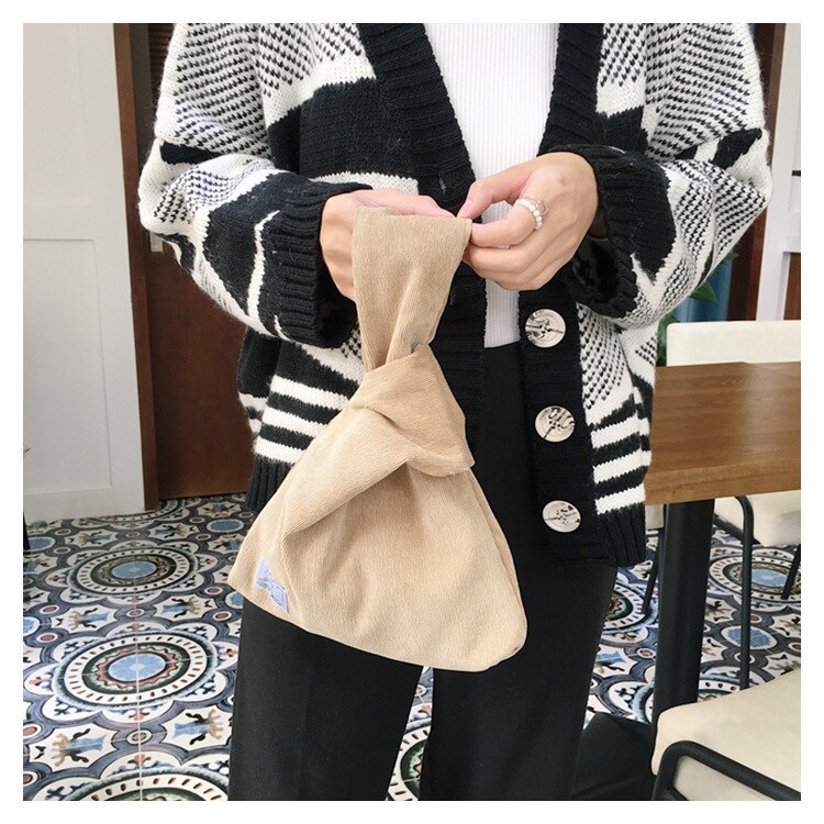 Japansk retro håndtaske armbånds taske solid snor taske håndtaske diverse taske telefon nøgle taske femme afslappet taske sac harajuku