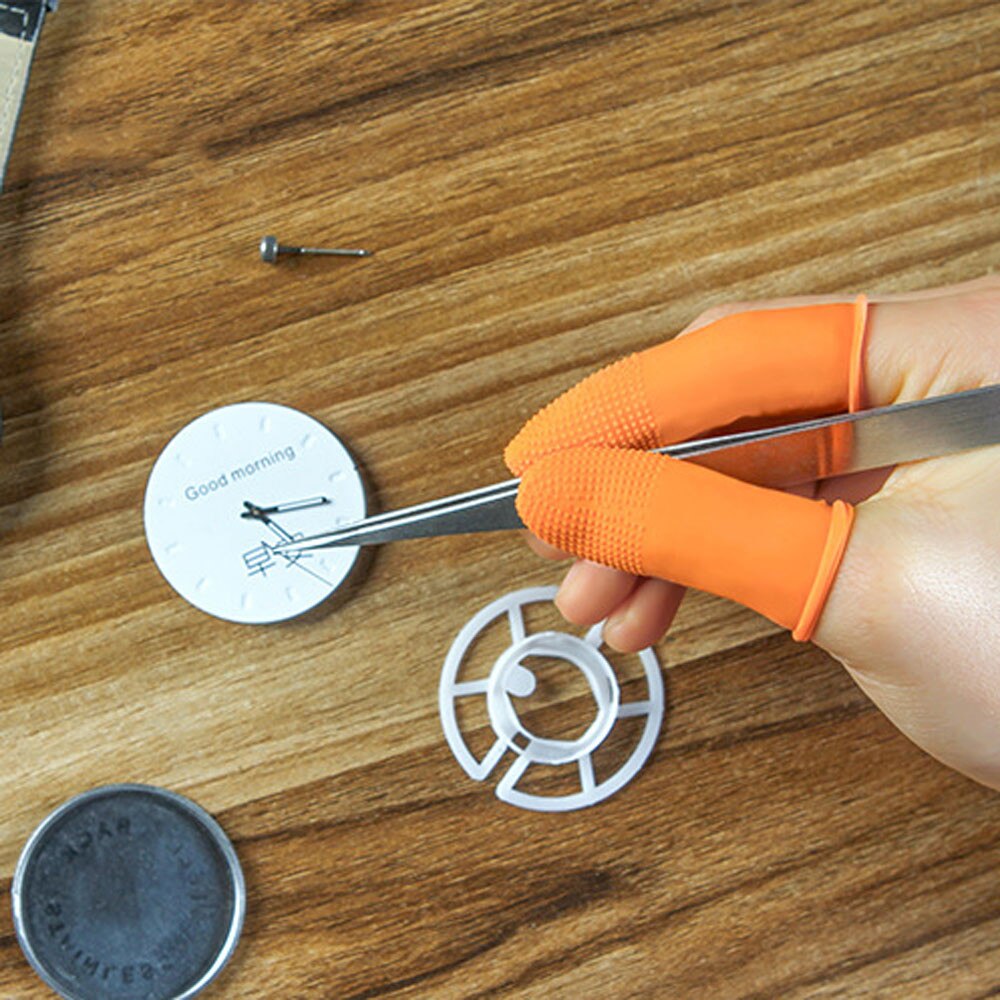 100pcs Latex Finger Golves Antiskid Rubber Finger Glove Counting Work Nail Covers Protectors Cots Antistatic Fingertip #T5P