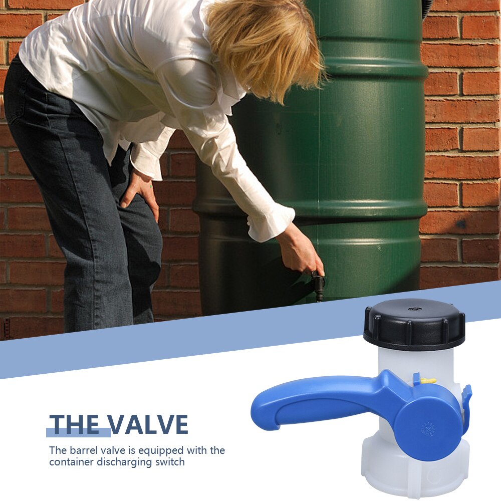 Plastic DN40/DN50/DN80 Active/integrated Butterfly Valve for IBC Tank Container 1000L Switch IBC Tank Adapter