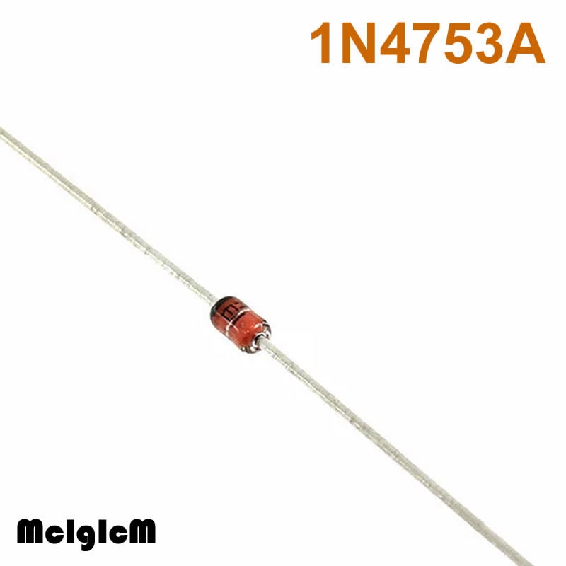 Mcibicm 100 pces zener diode 36v 1w através do furo do-41 1n4753 1n4753a